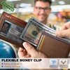 Men's Slim Full Grain Wallet Bill Holder-Magnetic Closure 10Cards