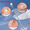 Mitesserentferner Komedonenquetscher Set,Mitesser Entferner,Hochwertiger Blackhead Remover,Akne-Entferner-Set,Pinzetten-Set mit Metallgehäuse(Silber)