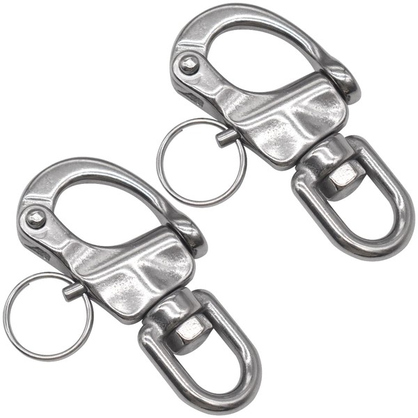 CHENKEE Snap Shackle, 2 Pieces Stainless Steel Swivel Eye Snap