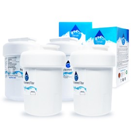 4-Pack Replacement for General Electric GSH25JSRFSS Refrigerator Water Filter - Compatible with General Electric MWF, MWFP Fridge Water Filter Cartridge