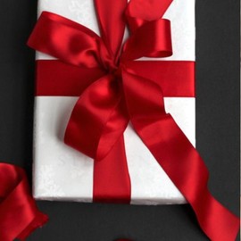 RUSPEPA Satin Ribbon Double Face - 50mm x 9m, 252 Red