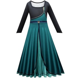 Dressy Daisy Vestido de Coronación Princesa de Hielo Disfraz de Halloween para Niñas Pequeñas Talla 4-5 años, Verde