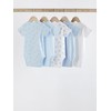 NEXT Kurzärmelige Baby-Bodys mit Bärendesign, 5er-Pack Blau 1 Monat