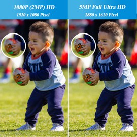 REVODATA 5MP Mini POE IP Camera, IP65 Waterproof, Outdoor UltraHD Security Camera, 10M IR Night Vision, 3.6mm Lens 75°FOV, Motion Detection, Surveillance Cam, Smart Phone/PC App (I704-2-P)