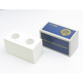 Boen 100PCS Coin Flips 25mm/(0.98 Inch) .Coin Flips 2x2 for Quarter. Coin Holders for Colletors The Coin Collection Supplies The Coin Cardboard Coin Flips for Coin Collection