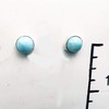 Handmade Natural Larimar 8 mm Sterling Silver Stud Earrings
