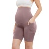Fashionable Maternity Yoga Shorts with Pocket, with Ultra-high Elasticity and