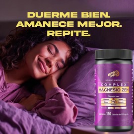 Magnesio Nocturno Complex Zen 360 capsulas para 6 Meses con L-Tenina, GABA, Zinc y Vitamina D3 Descanso profundo