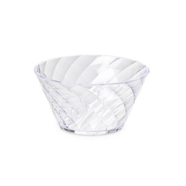 Omada Design Bowl for Kitchen with Diamond Effect Transparent Acrylic Diameter 13.5 cm Capacity 50 Cl. Made in Italy, Stackable and Dishwasher Safe, Linea Diamond, Transparent Colour