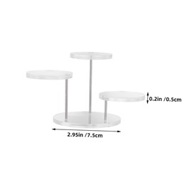 GLEAVI 2 Sets Ring Display Stand Protective Cover Rain Cover Special Props Multi-Purpose Spring Clip Style Makeup Mirror Multifunctional Door Locks Love Rings Transparent Acrylic