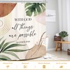 Glawry Boho Bible Verse Shower Curtain 60Wx72L Inches Inspirational Scriptures