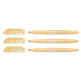 PILOT Frixion Light Soft Highlighters 3.8 mm Bevelled Tip Pastel Orange Pack of 3