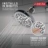 Delta Faucet 8-Spray Touch-Clean Chrome Shower Head, Delta Shower Heads,