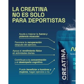 MOOV Creatina Monohidratada 500g | 100 Porciones | Sin Sabor | Alta Pureza | Fuerza y Recuperación Muscular | Suplemento deportivo