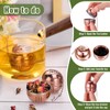 Sumind 25 Pcs Oval Tea Strainer Stainless Steel Ball Infuser