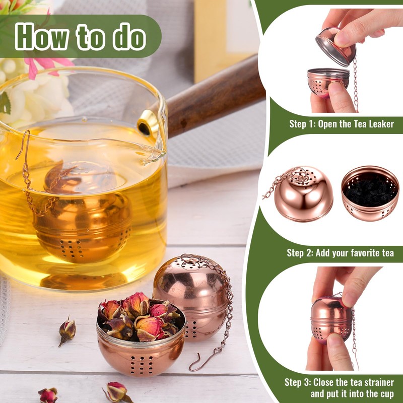 Sumind 25 Pcs Oval Tea Strainer Stainless Steel Ball Infuser