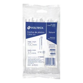 Volteck Cincho Natural 40 Lb 3.5 Mm X 150 Mm 50 Pz Volteck 44303 Color Blanco