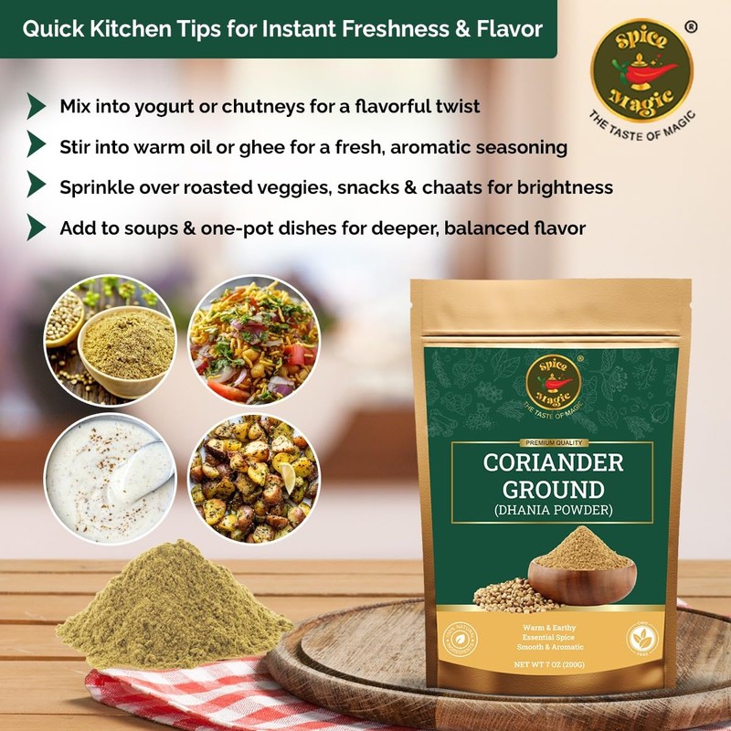 Spice Magic Ground Coriander Powder - 100% Pure & Freshly