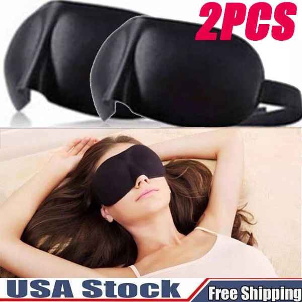 Unbranded 2pc 3D Sleep Mask For Men & Women Eye