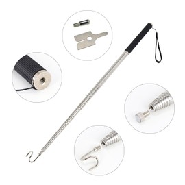 FANAHOKO Cable Wiring Tool with S-shaped Hook + Emergency Light Inspection Hook Tip Bracket Replaceable Maximum Length: 71.7 inches (182 cm), Size When Stowed: 13.4 inches (34 cm)