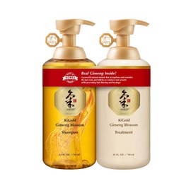 Daeng Gi Meo Ri - Ki Gold Ginseng Blossom Shampoo & Treatment Set, Real Ginseng Inside, Champú de hierbas, Crecimiento del cabello, Prevención de la Pérdida de Cabello, 24.0 fl oz cada uno