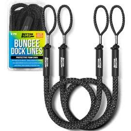 Paquete de 2 líneas elásticas para embarcaciones, línea de muelle elástica, accesorios para barcos, cuerda de barco de grado marino, accesorios de barco, línea de muelle para barco, motos acuáticas o