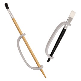 EazyHold Silver Silicone Universal Cuff, Weak Hand Grip Assistive Device for Large Hands or Limbs, Eating Utensils Holder, Adaptive Dining Ware, Tremors, Stroke, Arthritis 2-Pack 7.25"