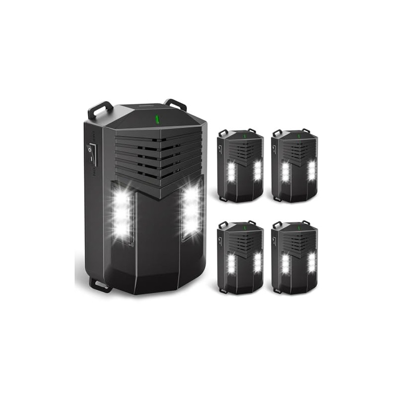 4 Pack Upgraded Rodent Repeller for Cars, 3-in-1 Power Supply