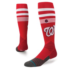 Stance Diamond Pro Nationals OTC Socks (LG (Men's Shoe 9-13), Dark Red)
