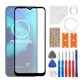 swark Display Glass Front Glass Repair Kit Compatible with Moto G8 Power Lite with Tool Kit