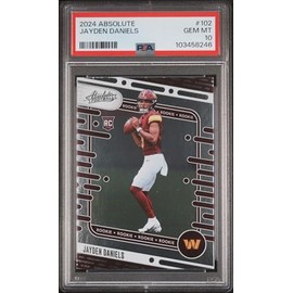 Graded 2024 Panini Absolute Jayden Daniels #102 Rookie RC Football Card PSA 10 Gem Mint