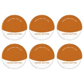 6 Pack Cocoa Butter Lip Balm - Petroleum Jelly 20g Tin In Original, Coco Butter, Alo Vera & Rosy Flavors Ideal for Soothing, Moisturizing, and Protecting Dry or Cracked Lips Sold By Zinnia