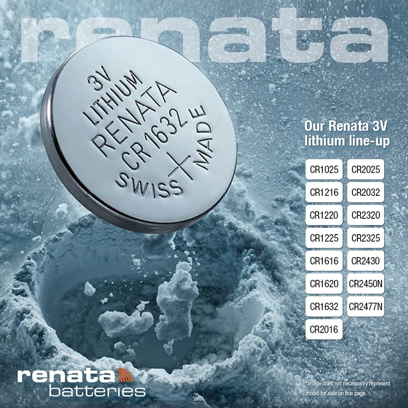 Renata CR2025 Batteries - 3V Lithium Coin Cell 2025 Battery