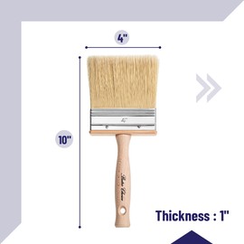Bates- Deck Stain Brush, 4 Inch, Wooden Handle, Stain Brushes for Wood, Deck Brush, Large Paint Brushes