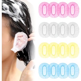 100 Pack Waterproof Ear Covers for Shower - Protectors for Hair Coloring and Bathing, Comfortable Fit, One-Size-Fits-All, Keeps Ears Dry and Clean