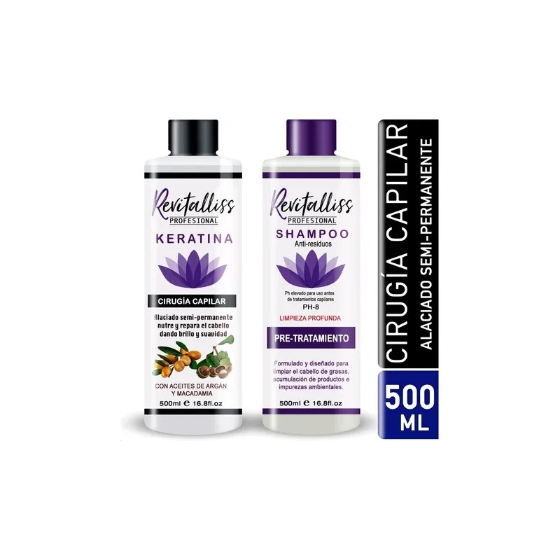 Keratina Brasileña Revitalliss Cirugía Capilar +champú 500ml