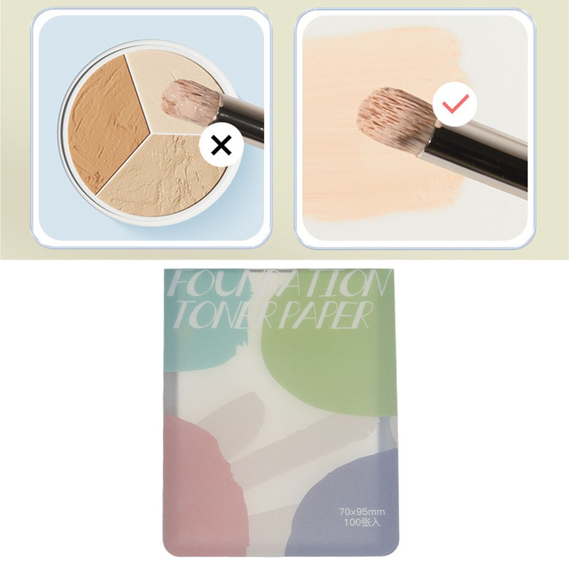 2pcs Liquid Foundation Palette Paper Disposable Makeup Coloring Paper with