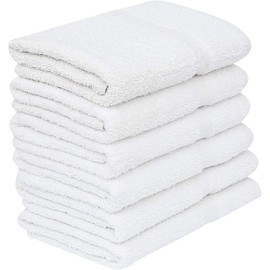Towels N More 12 Pack White Bath Towel (24x48 Inch) Cotton Blend Extra Absorbent Easy Care-Home, spa, Resort, Hotels/Motels, Gym use (12)