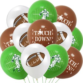 HADCKJA Football Balloons Football Party Decorations Football Latex Balloons Rugby Balloons for Touchdown Sports Theme Football Party Supplies Birthday Party Decorations 12Pcs