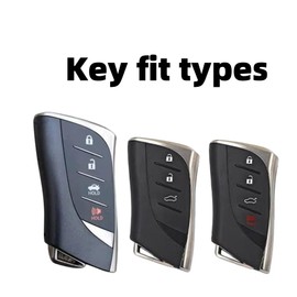 Heavy Key Fob Cover Case Protector for Lexus, Keychain, Accessories for 2018 2019 2020 2021 2022 2023 2024 2025 Lexus ES250 ES350 UX200T NX300h RX450h GX550 TX350 LX600 LS500 LC500h(Model-A)