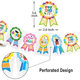 Kindergarten Graduation Stickers Class of 2025 Stickers for Kids 200Pcs Congrats Graduation Envelope Labels Preschool Kindergarten Grad Party Supply