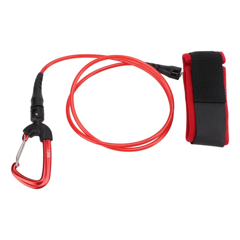 Freediving Lanyard Leash Diving Safety Rope Cable with Wristband Carabiner