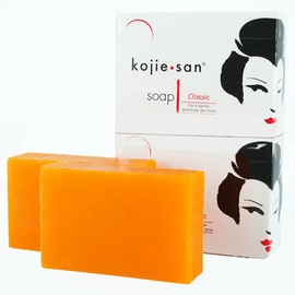 Kojie San Skin and Body Brightening Soap - Original Kojic Acid, Dark Spot Remover Bar Soap with Glycerin & Tea Tree Oil - 65g x 2 Bars