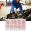 220Pcs Sealing Copper Gasket Flat Round Ring Washer Assortment Kit