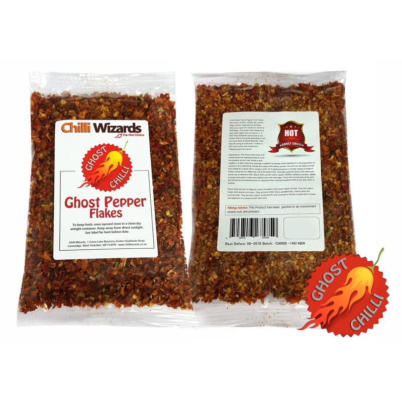 Ghost Pepper Chilli Flakes (Naga Jolokia) 50g