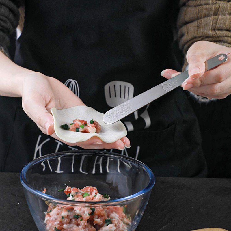 2Pcs Stainless Steel Dumpling Stuffing Spoon Wonton Stuffing Filling Mixing