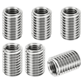 PATIKIL Thread Adapters Sleeve Reducing Nut, 6 Pcs M14*2 Male to M10*1.5 Female Repairing Insert Nut Screw Reducer Conversion Stainless Steel Fastener 20mm
