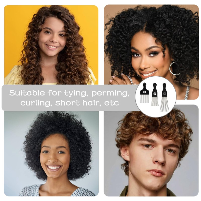 3PCS Metal Comb for Hair Not Easy to Deform and