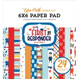 ECHO PARK PAPER COMPANY Echo Park Double-Sided Paper Pad 6"X6" 24/Pkg-First Responder, Multicolor