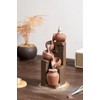 LAMDAWN Unique Cascading Basins Ceramic Waterfall Incense Holder, Paired with
